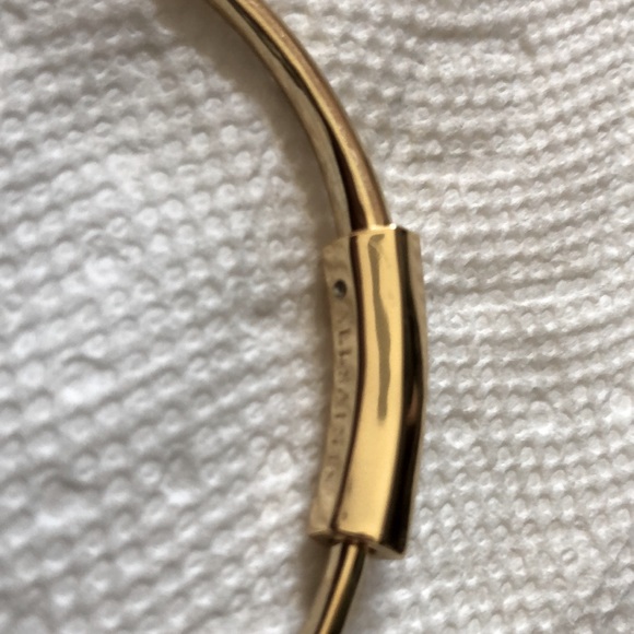 ALLSAINTS Magnetic Stackable Bracelet In Gold Tone Metal SZ XS/S - Picture 8 of 10